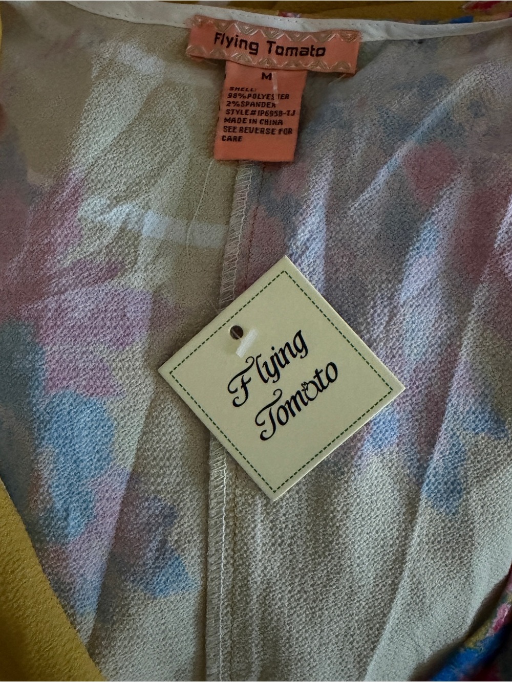 Flying Tomato Mustard Yellow Floral Jumpsuit. - Picture 4 of 4